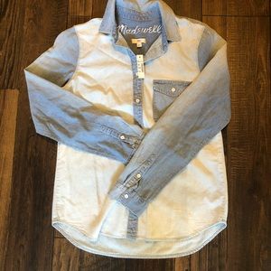 New with tags Madewell denim shirt small
